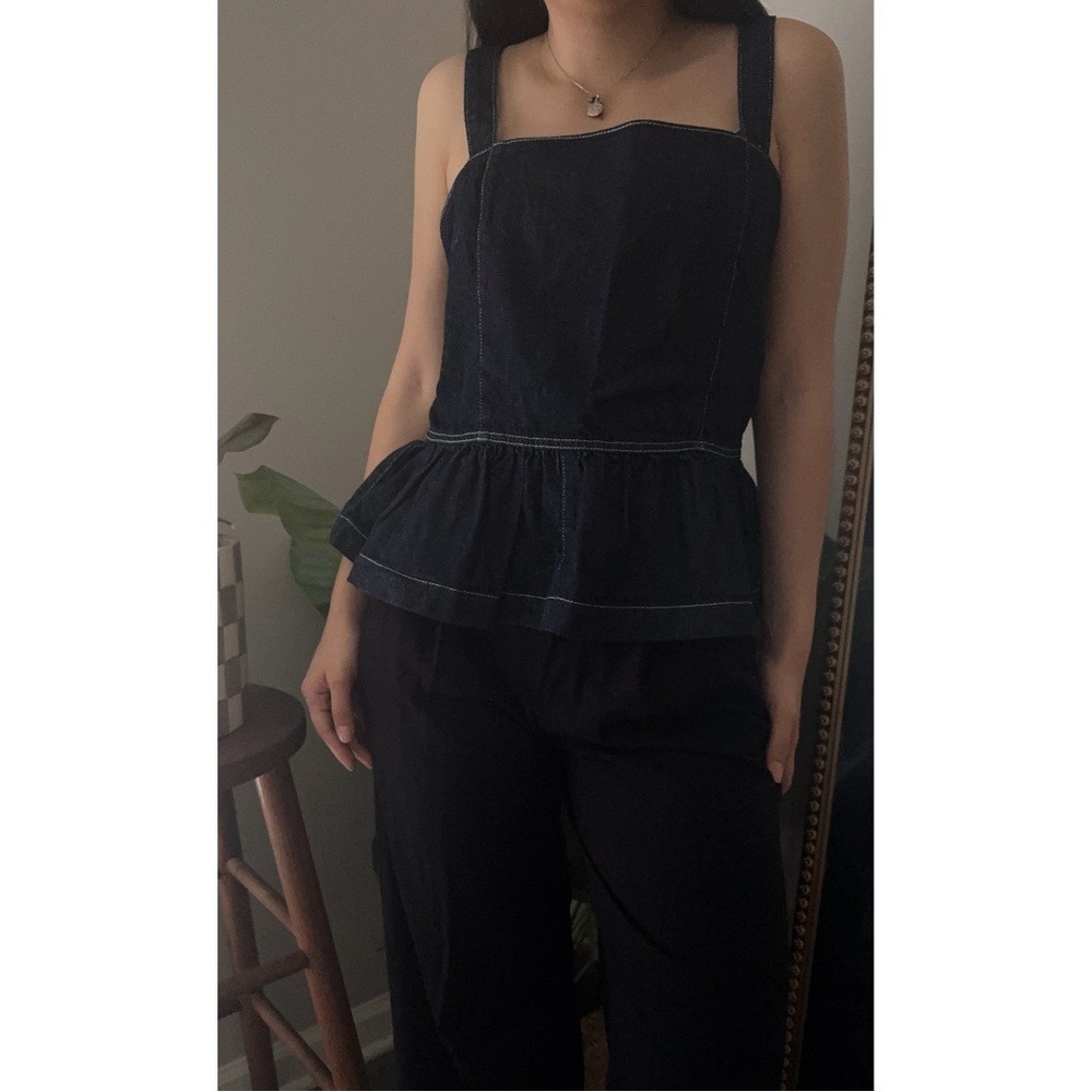 ASOS Denim Peplum Top
